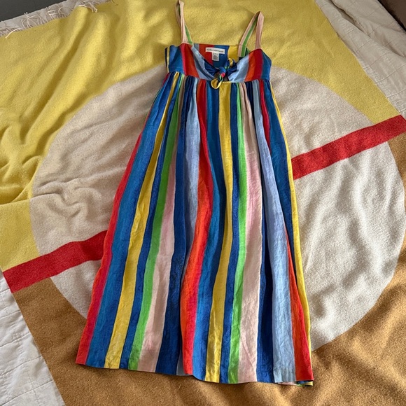 Mara Hoffman Dresses & Skirts - Mara Hoffman Rainbow Stripe Linen Sundress – Size 4